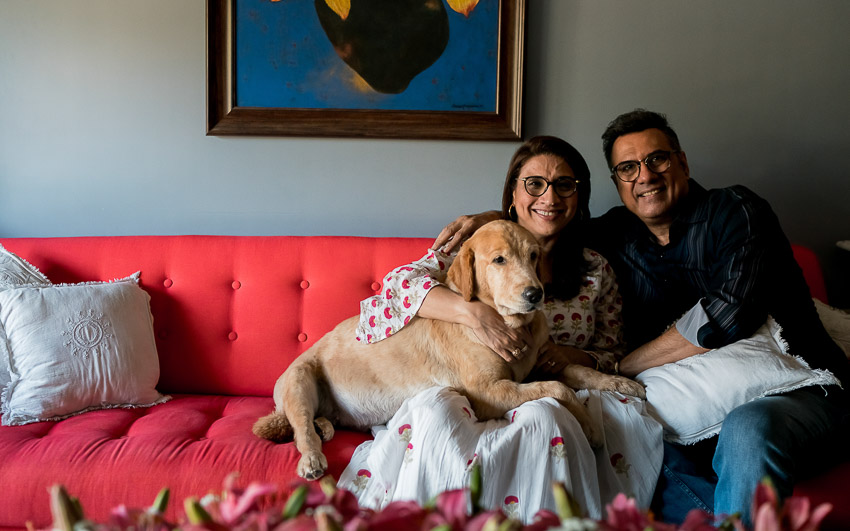 Boman Irani and his wife Zebonia at their home in Mumbai