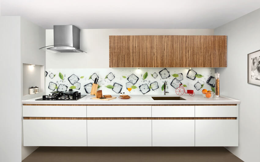 White Modular Kitchen Design Ideas with Kitchen Appliances - Beautiful Homes
