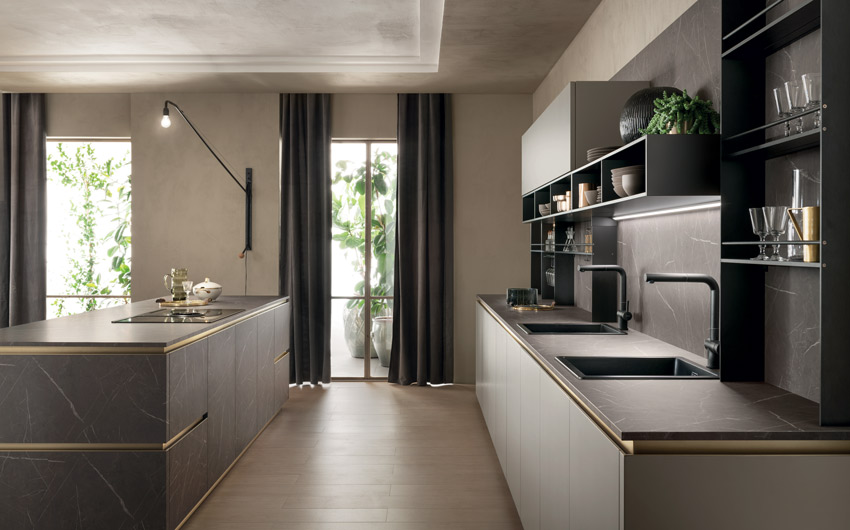 Cream colour tile design idea for kitchen - Beautiful Homes