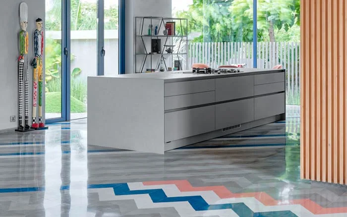 Zig zag design ideas for kitchen floor tiles - Beautiful Homes