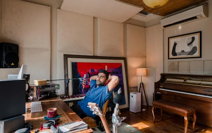 Prateek Kuhad in his comfortable &amp; spacious home office - Beautiful Homes
