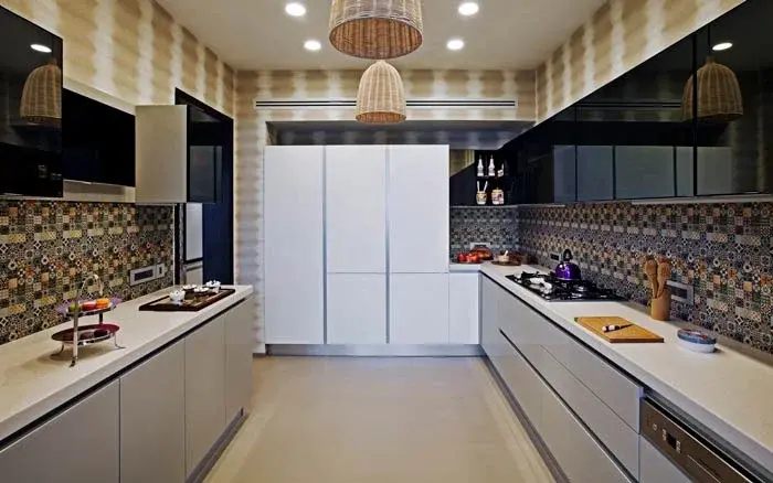 Functional u shaped kitchen design layout for Indian homes - Beautiful Homes