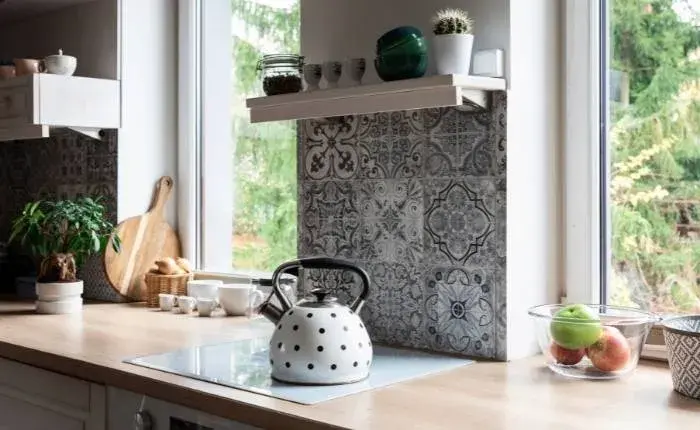 Wooden grey modern kitchen tiles - Beautiful Homes