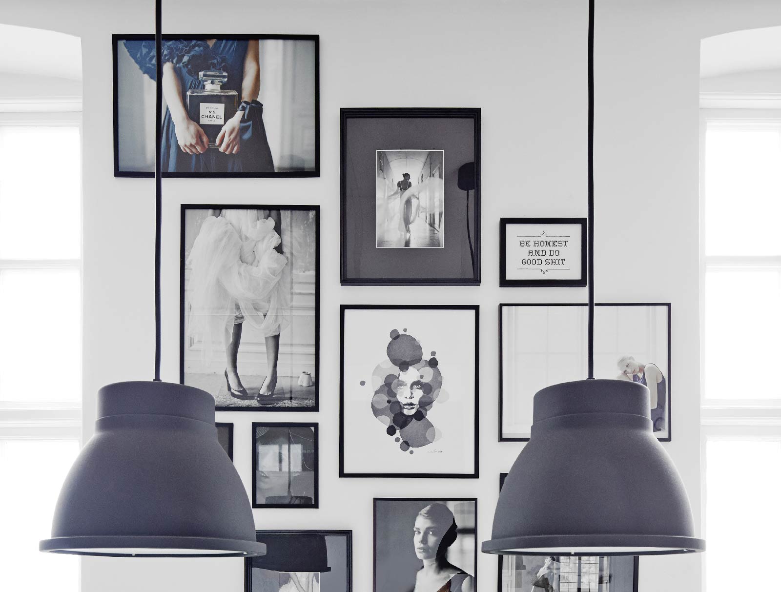 Monochrome prints for gallery wall designs - Beautiful Homes