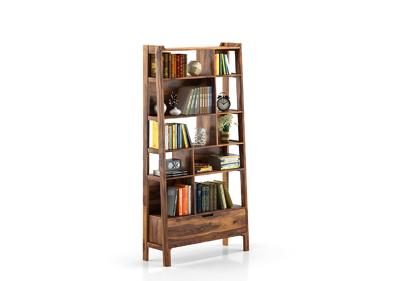 Wooden Bookshelf Design Ideas For Your Living Room - Beautiful Homes