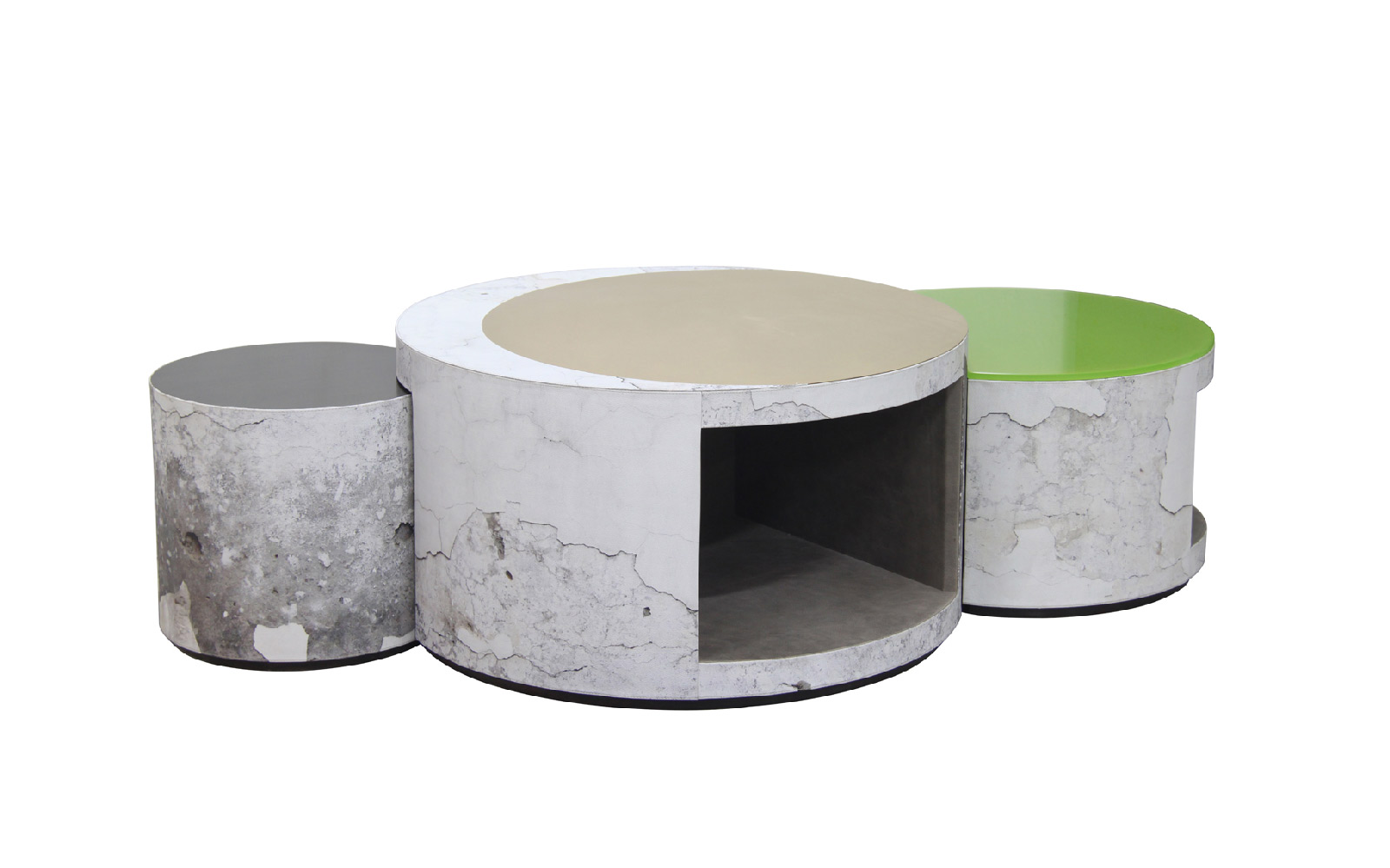 Concrete Furniture for a Rugged Living Room - Beautiful Homes